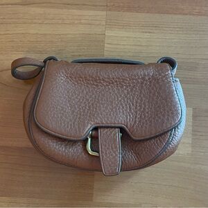 J. Crew Rider Mini Crossbody Leather Cognac Bag